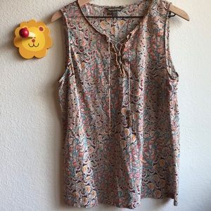 Tommy Bahama sleeveless front tassel tank